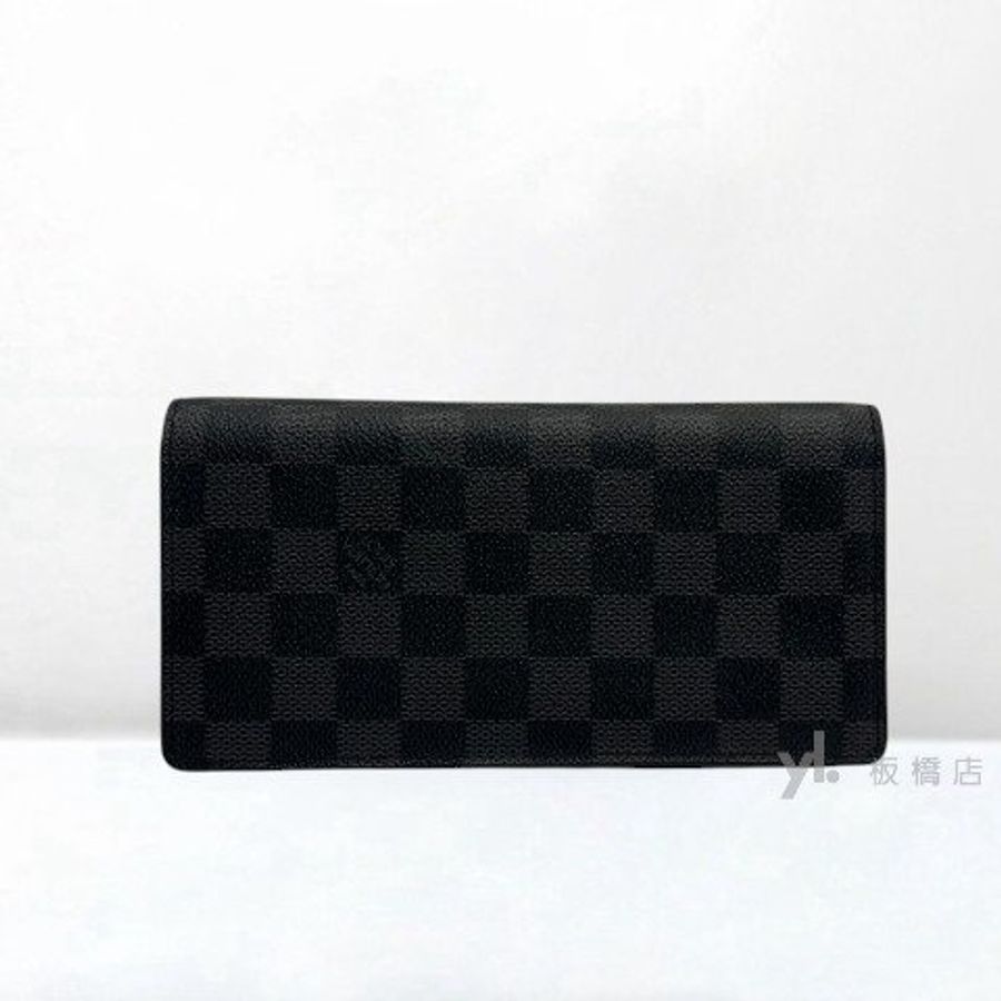 Y2012-LV 黑棋盤格對開長夾N62227-0