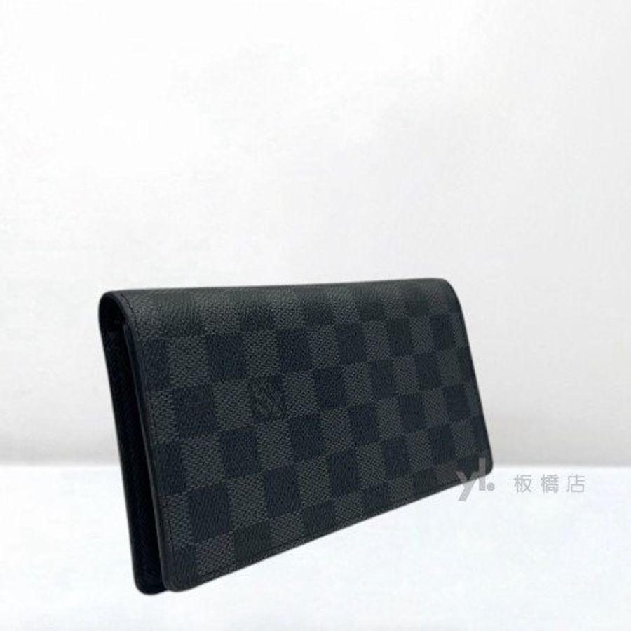 Y2012-LV 黑棋盤格對開長夾N62227-1