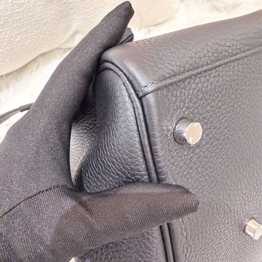 Hermes/ Lindy 26/ 黑銀/ Z刻-9