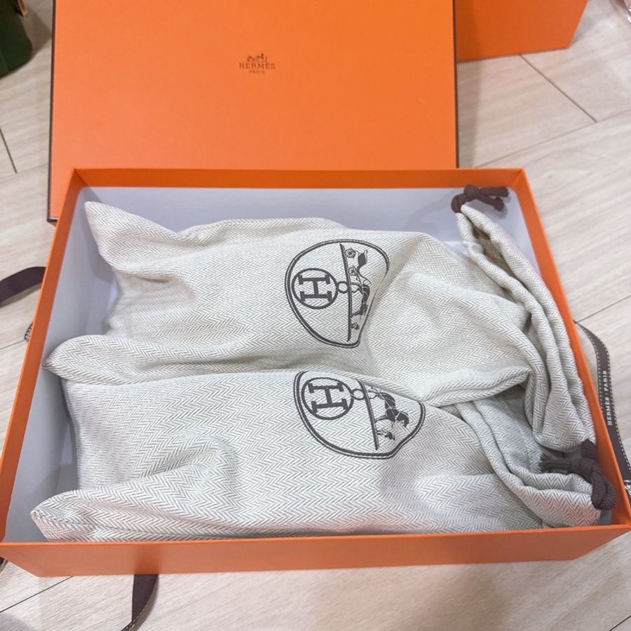 💖Hermes Oran H 拖鞋 白色 38.5號💖 全新全配 夏天必備✨-6