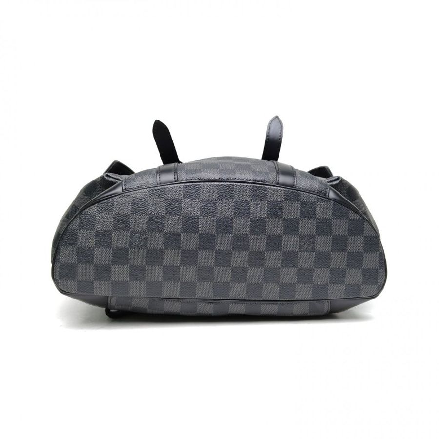 LOUIS VUITTON Christopher雙肩包黑棋格PVC2018肩背包-4