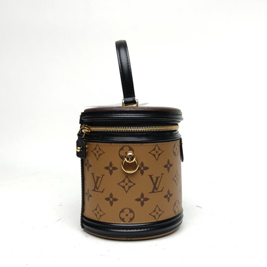 LOUIS VUITTON CANNES圓桶包拼色PVC2020老花肩背包-3