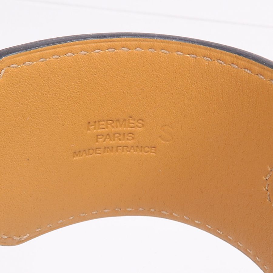 HERMES Evercolor皮革Jet Lag Tour Wrap Bracelet手鐲Rouge H-5