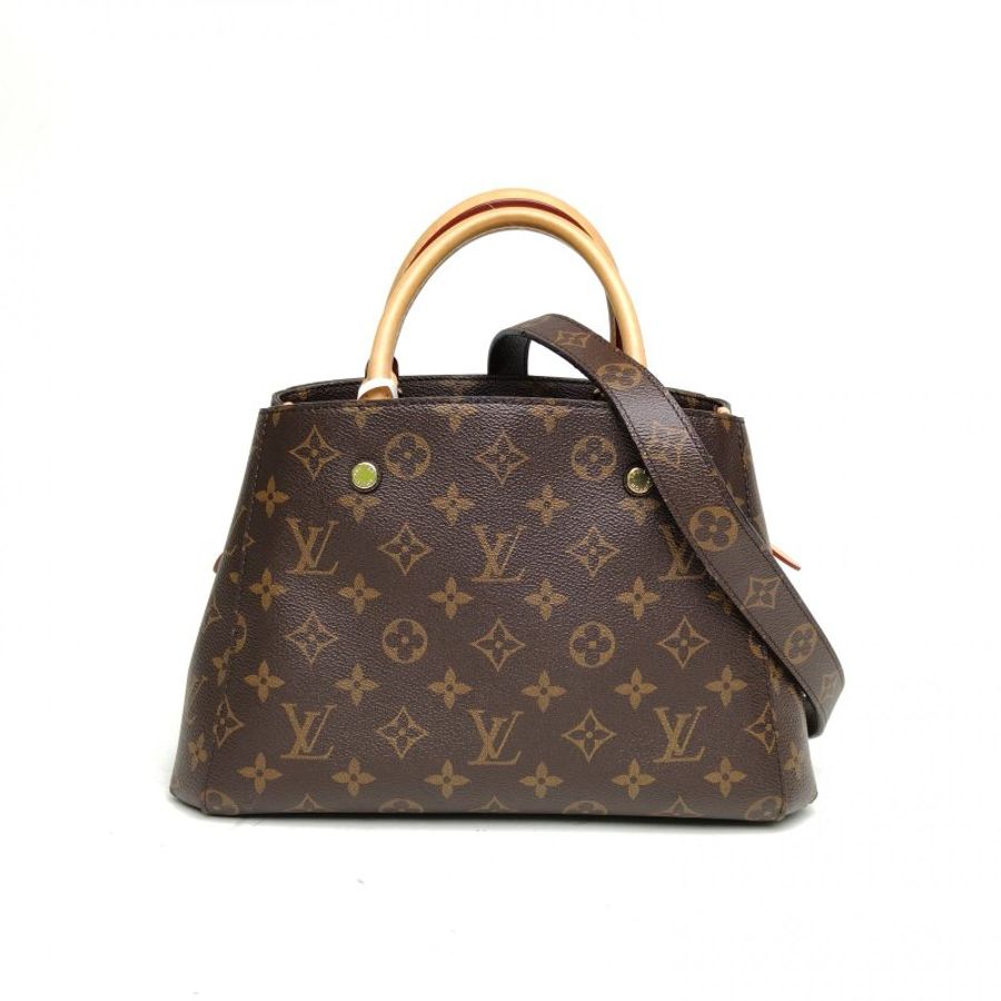 LOUIS VUITTON Montaigne蒙田BB29老花PVC金扣2016肩背包-0