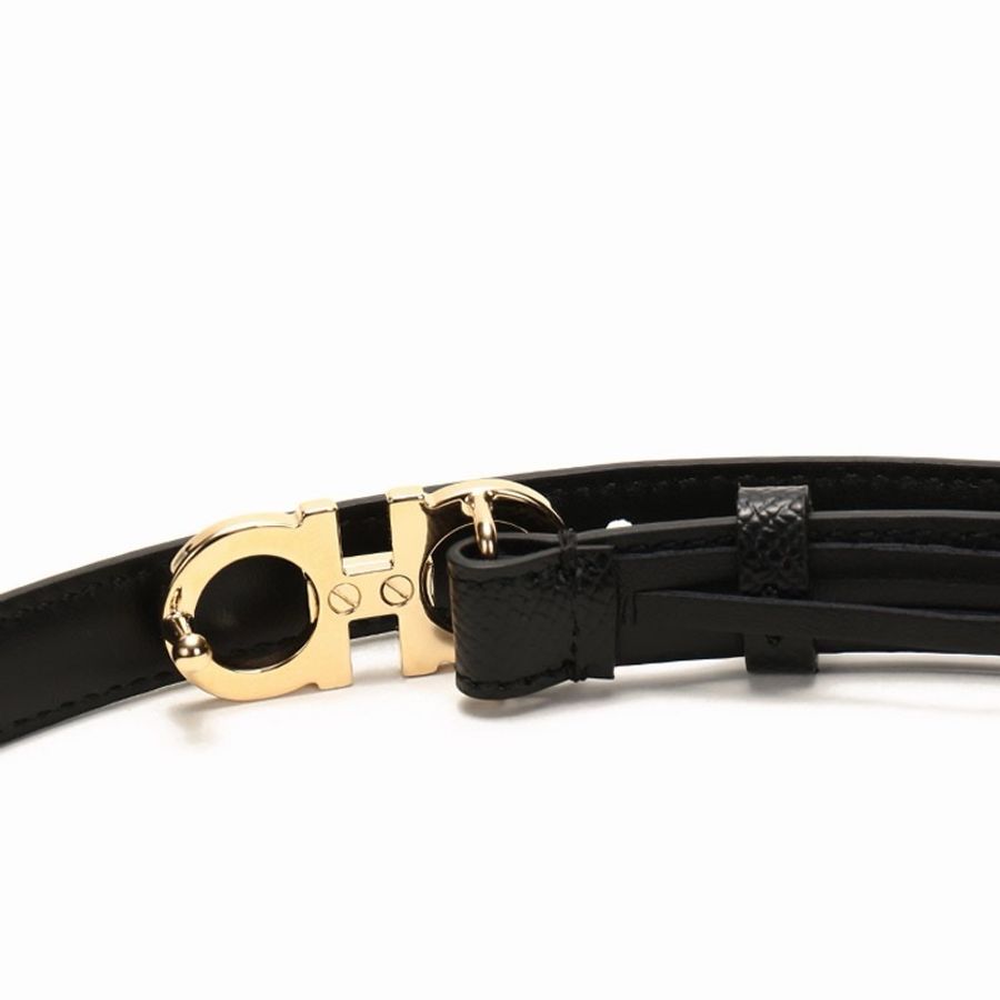 Salvatore Ferragamo 女士 徽標皮帶 寬: 1.5cm-4