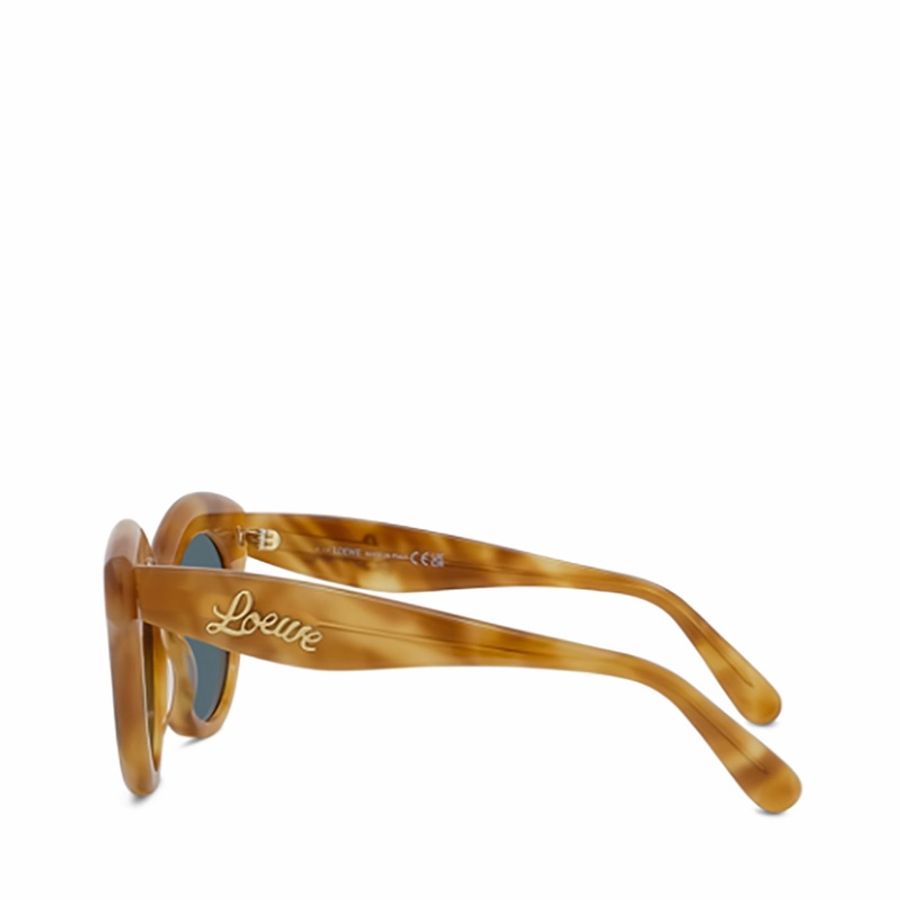 Loewe 女士 圓形鏡框太陽鏡均碼碼橋寬: 2.3cm; 鏡腿長: 14.5cm; 鏡片直徑: 4.9cm-4