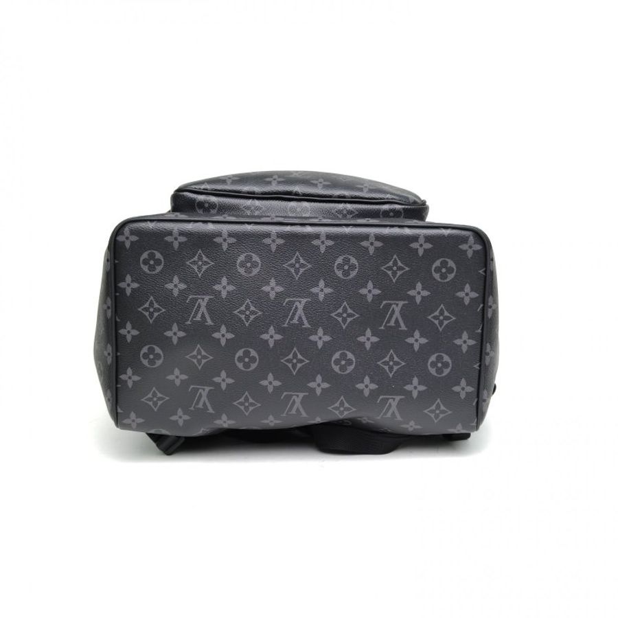 LOUIS VUITTON 黑色PVC晶片Montsouris黑武士抽繩開合雙肩包肩背包-4