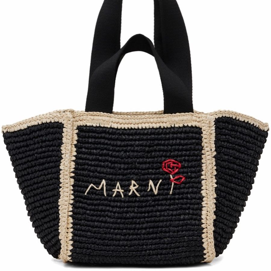 Marni 女士 小號Sillo編織手提包均碼碼小號、22cm*13cm*22cm-2