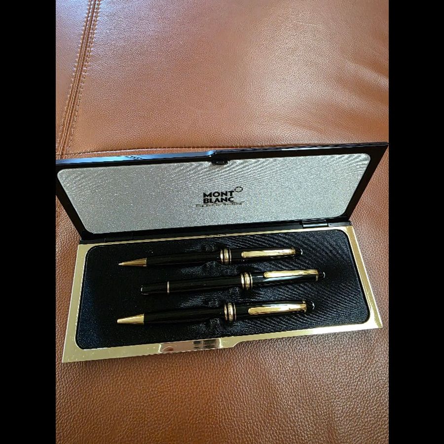 套組出售|真品Montblanc Meisterstück Pix 萬寶龍鋼珠筆 自動鉛筆0.5mm 原子筆附盒-5