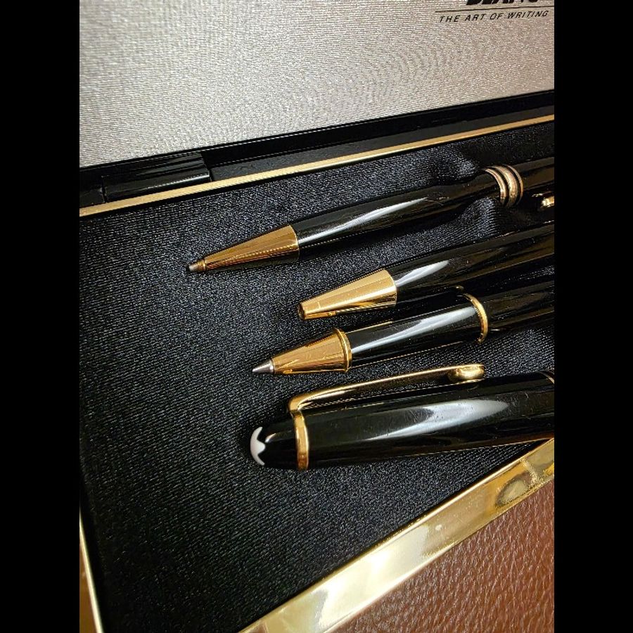 套組出售|真品Montblanc Meisterstück Pix 萬寶龍鋼珠筆 自動鉛筆0.5mm 原子筆附盒-12