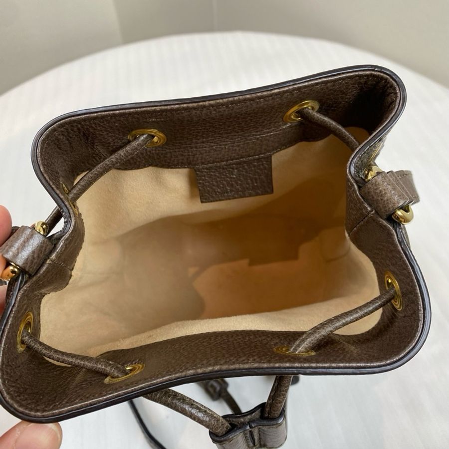 古馳/Gucci Ophidia系列 米色和烏木色GG Supreme帆布 15.5釐米(寬)x 19釐米(高)x 9釐米(深)-7