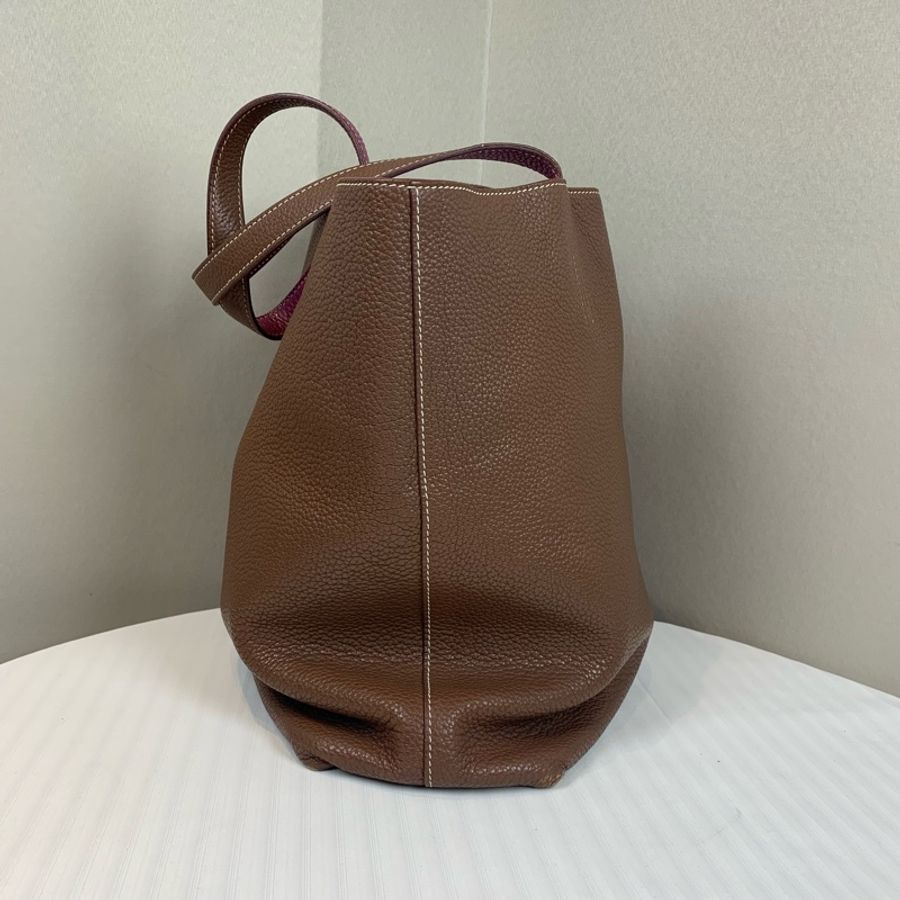 愛馬仕/Hermes Double Sens 36 棕色/紫紅色雙面托特包 兩面可背很實用 容量大適合通勤36x12x34cm-2
