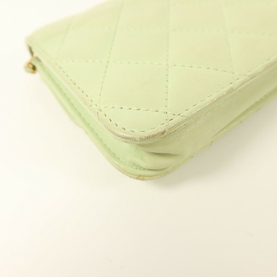 CHANEL 羊皮皮革Pearl Crush Mini Flap Bag鏈帶肩背袋-16