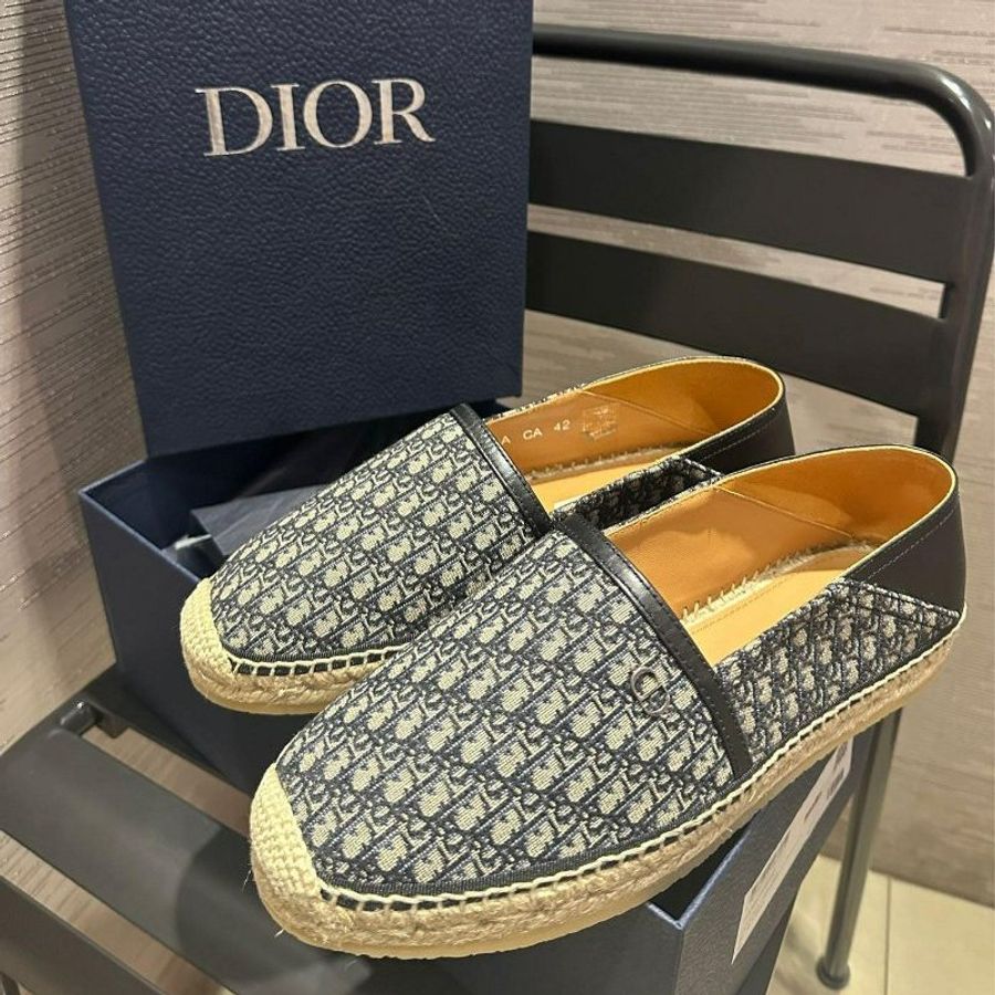 💎Han's house精品服飾💎 DIOR 滿版 老花 草編鞋 義大利製 現貨41-0