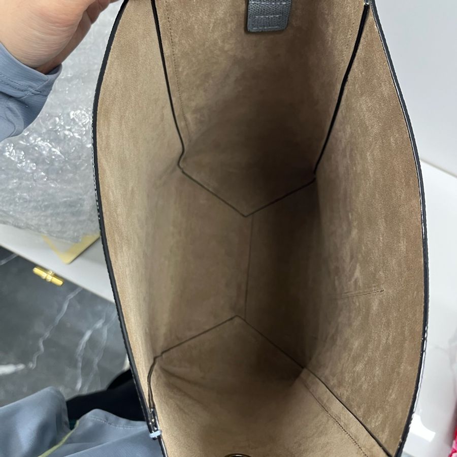 全新valextra medium bucket bag霧霾藍中號水桶包-5