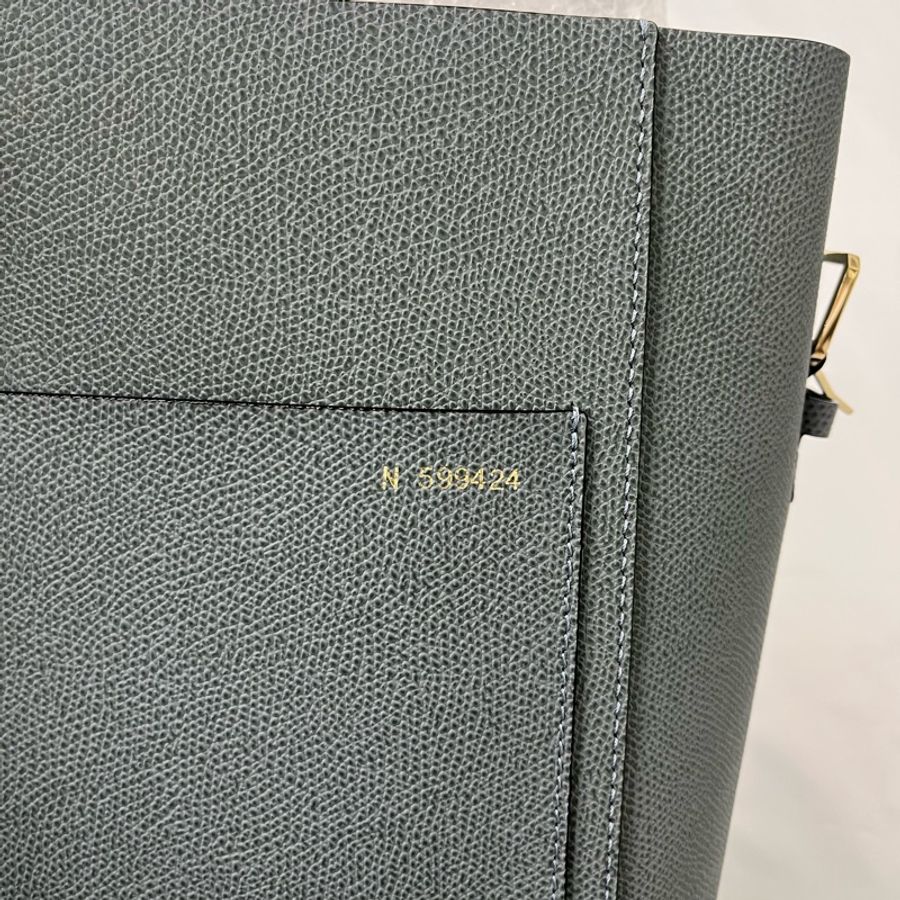 全新valextra medium bucket bag霧霾藍中號水桶包-6