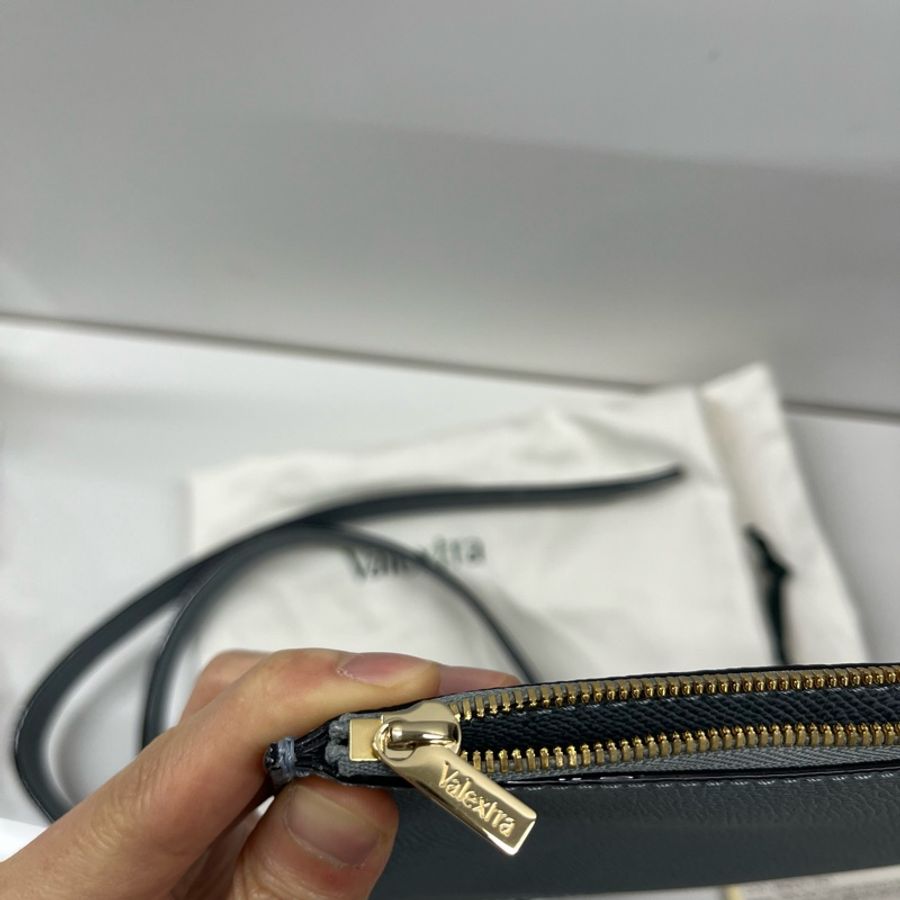 全新valextra medium bucket bag霧霾藍中號水桶包-7