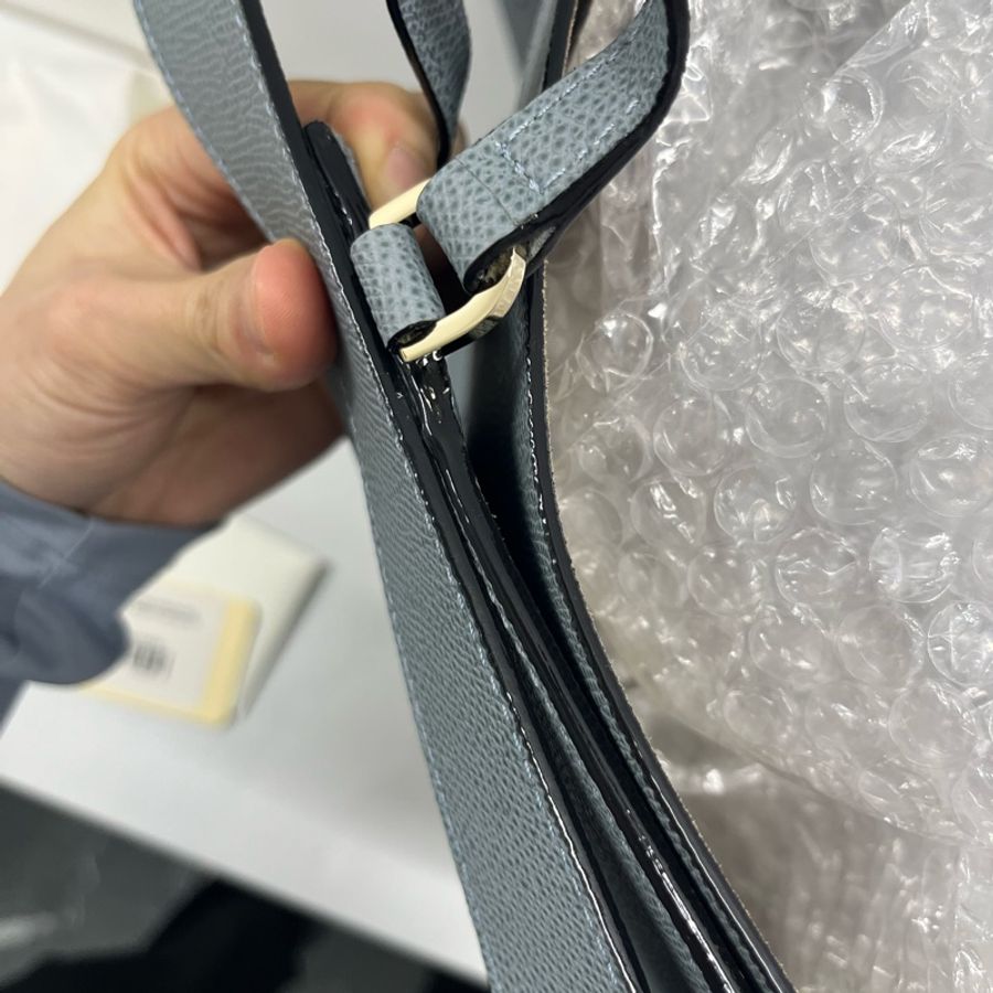 全新valextra medium bucket bag霧霾藍中號水桶包-8