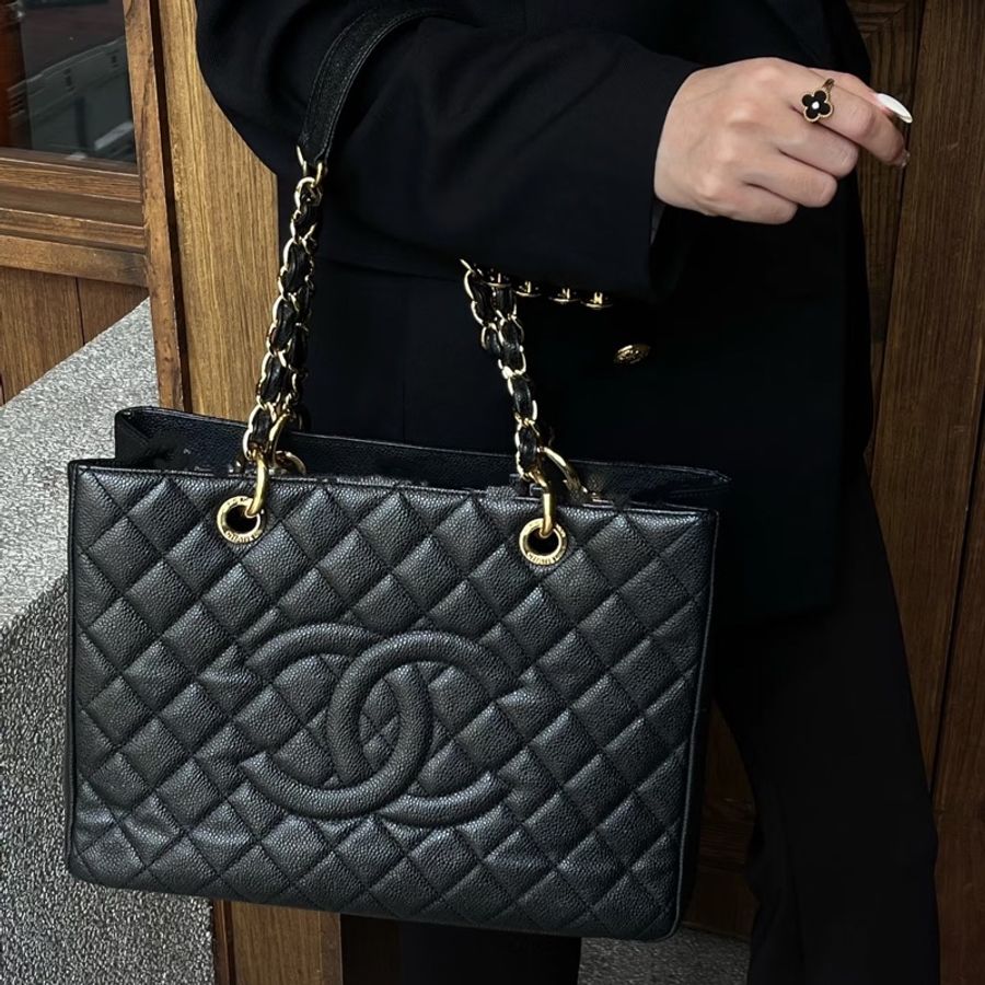Chanel • 經典黑金荔枝牛皮Gst 有卡-3