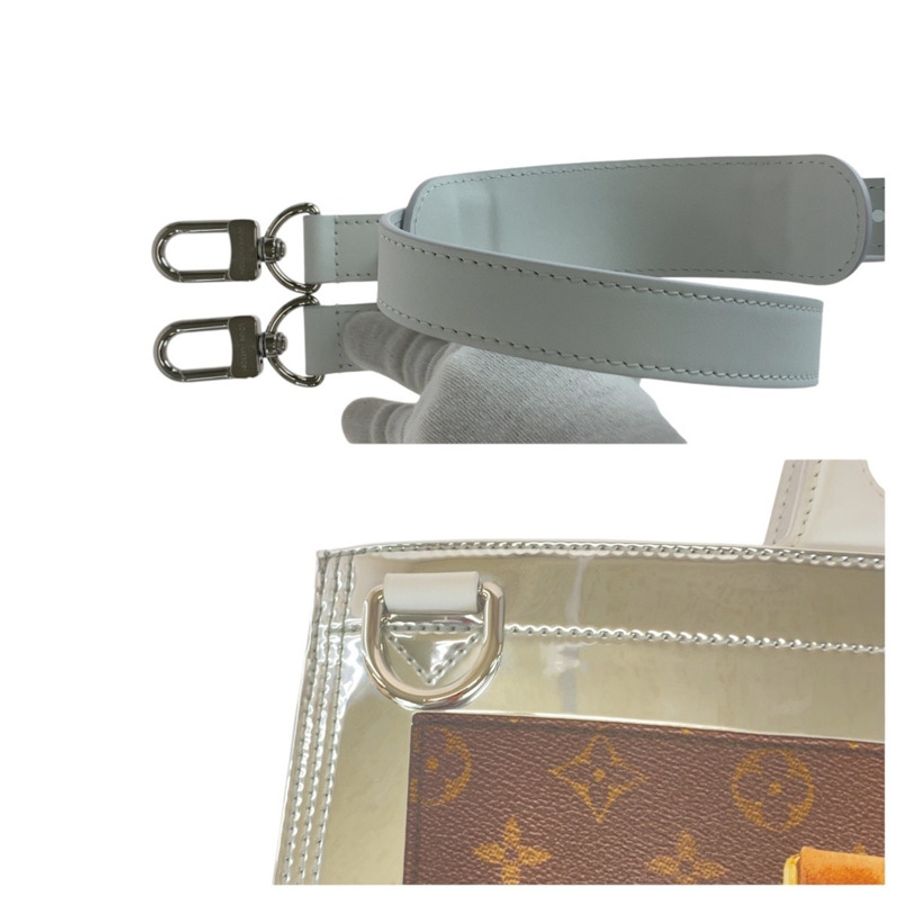 路易威登 (LOUIS VUITTON) Monogram Freezer Sac Plat 棕色銀色白色琺瑯皮革 M23151 手提包 單肩兩用 男女通用 A4 尺寸 女士-5