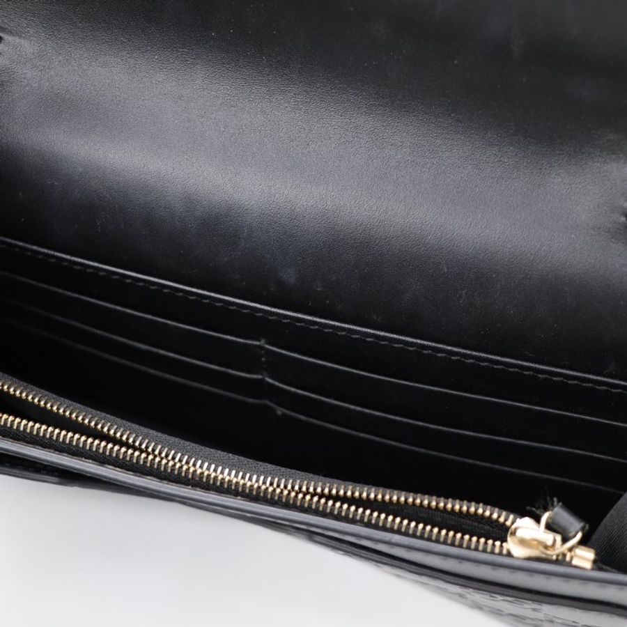 Gucci 古馳 Guccissima Bow 蝴蝶結 黑色牛皮 WOC 斜挎包-10