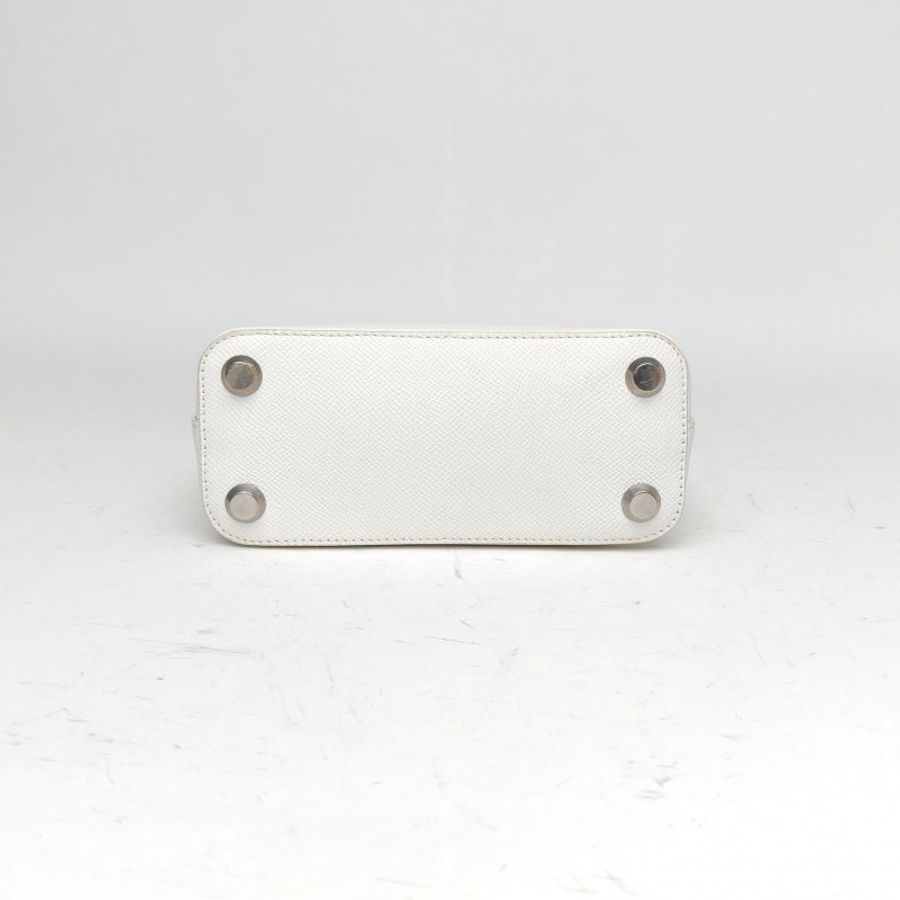 BALENCIAGA 白色牛皮logo手提貝殼包mini肩背包-4