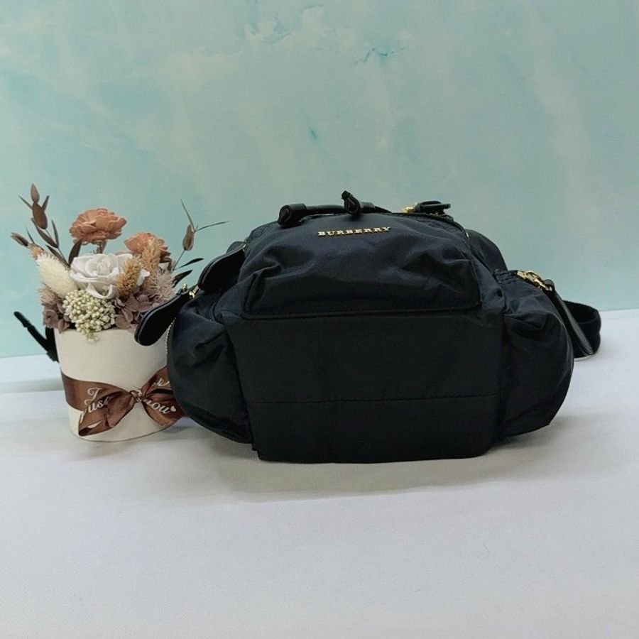 BURBERRY The Rucksack黑色尼龍後背包-7