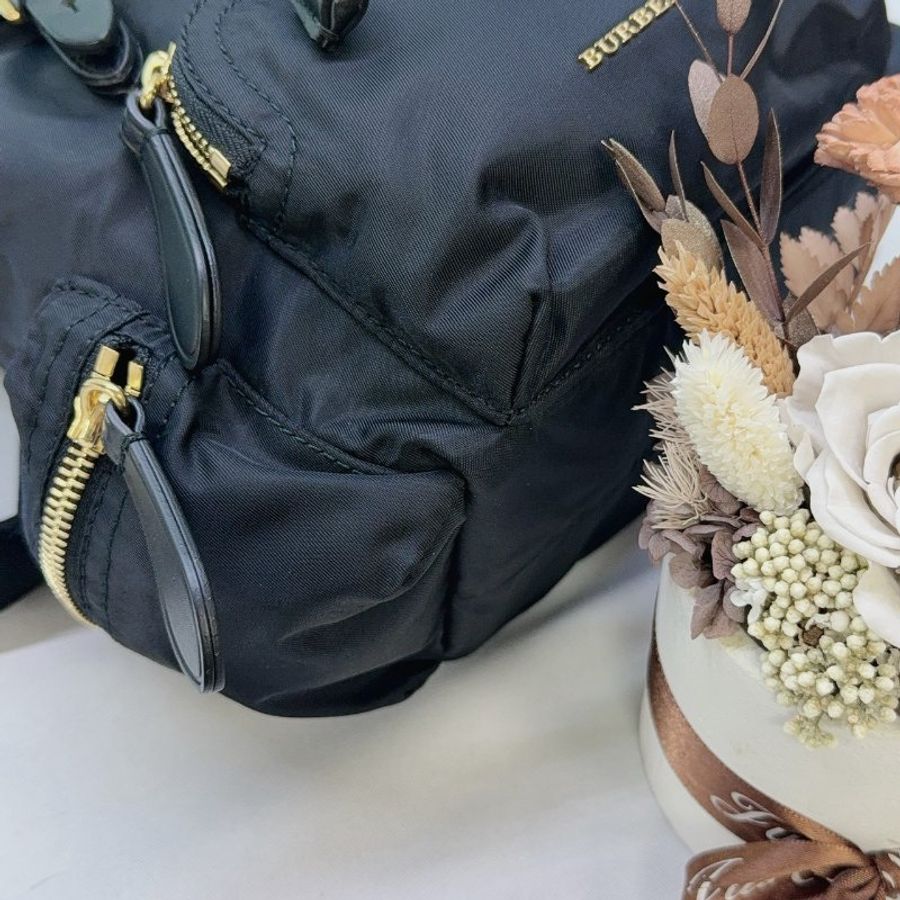 BURBERRY The Rucksack黑色尼龍後背包-9