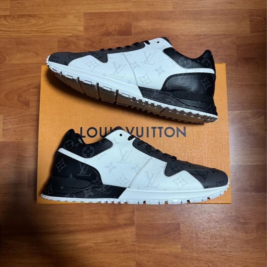 Lv Run Away壓印運動鞋 路易威登厚底休閒鞋 白灰 42碼-0
