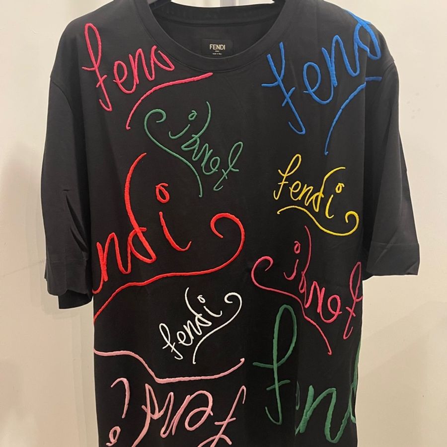 Fendi logo短袖T恤-2