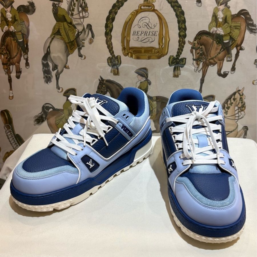 LV Trainer 漸變藍 胖丁 尺碼8.5/42.5碼 98新-0