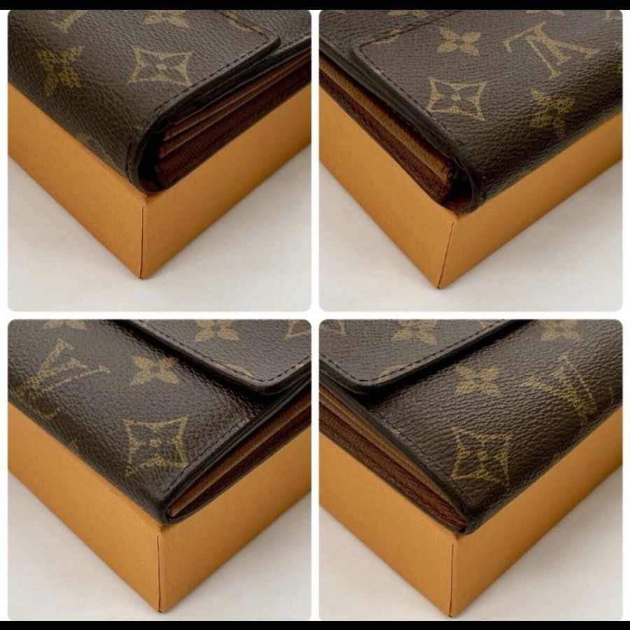 極美品／日本二手LV長夾／拉鏈零錢袋／CA0123／6卡-8