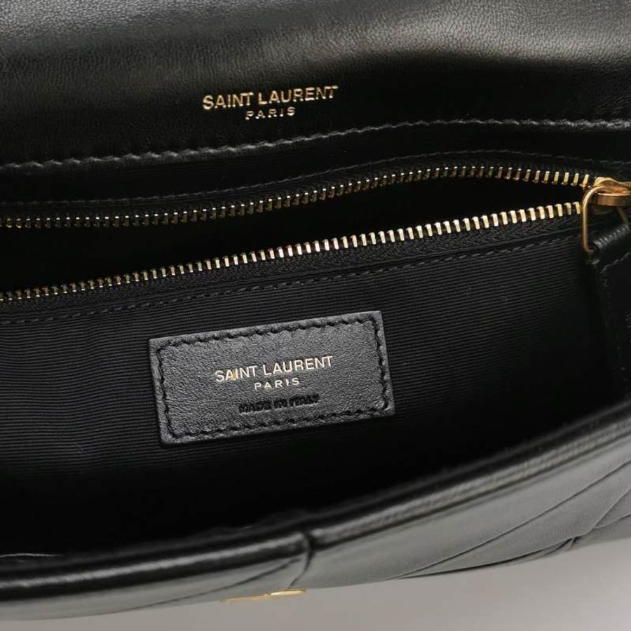 Saint Laurent Jamie 4.3中型羊皮純色YSL標誌單肩包-7