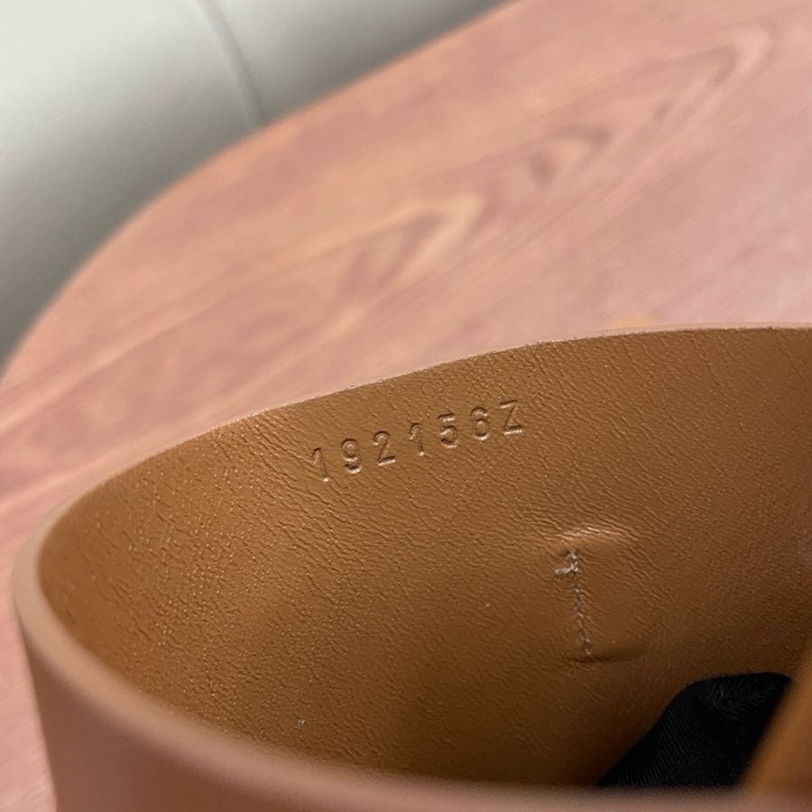愛馬仕Hermes 馬車扣拖鞋 金棕色 37.5碼-8