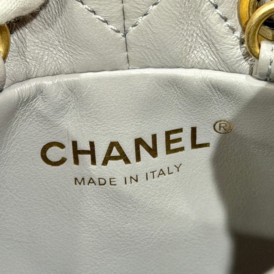 Chanel 22s 香奈兒菱格紋金球小水桶 晶片款-9