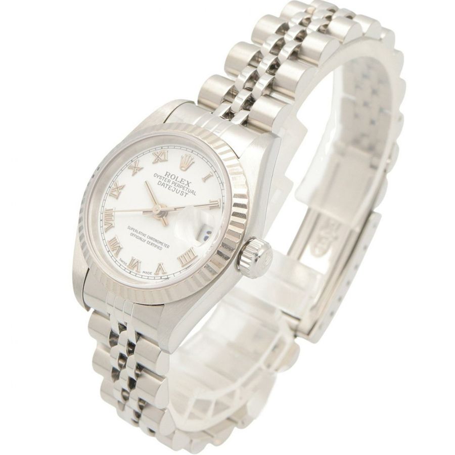 18K白金 不鏽鋼 白面盤 Datejust 腕錶【ROLEX 勞力士】 79174-1