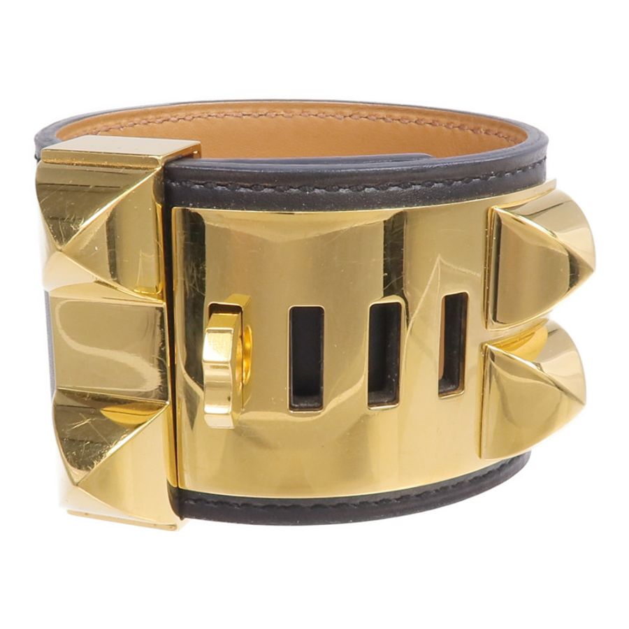 HERMES Box Calf皮革Collier de Chein Bracelet手帶-2