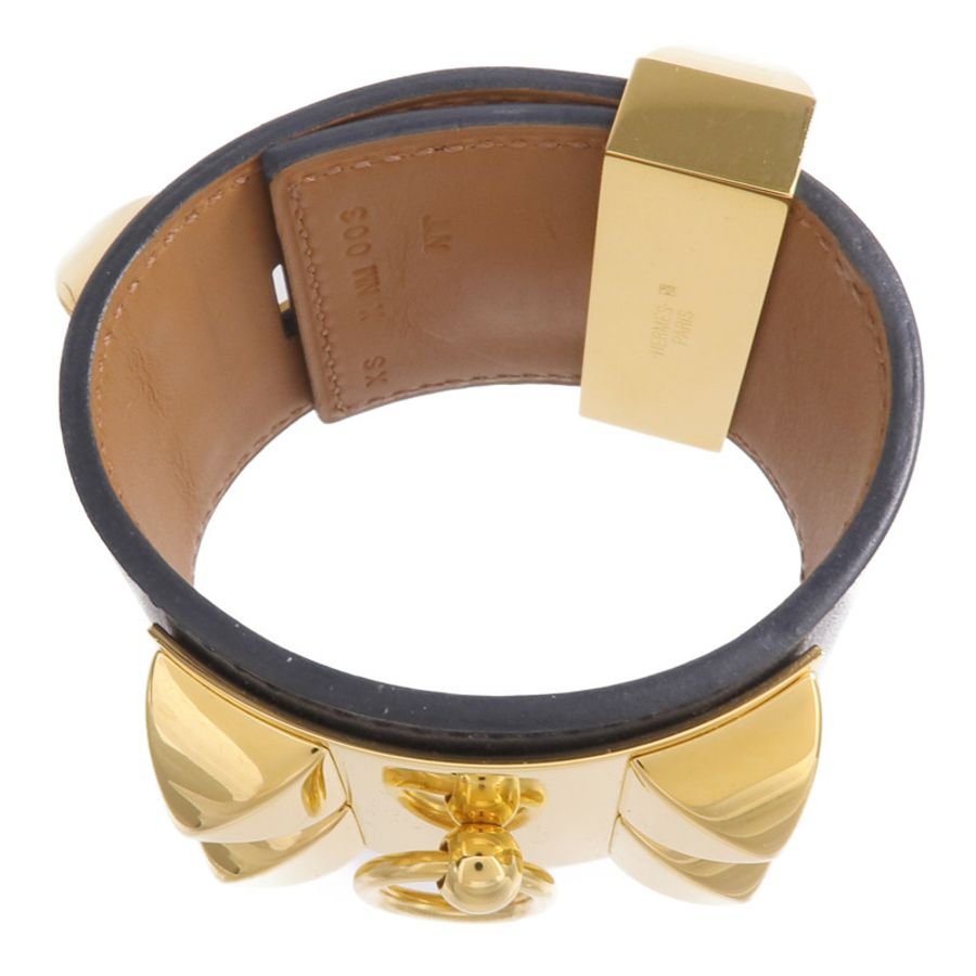 HERMES Box Calf皮革Collier de Chein Bracelet手帶-3