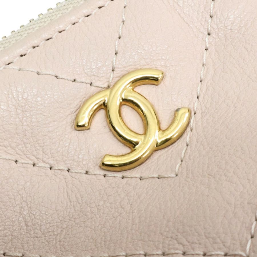 粉色牛皮 山形紋 手拿包 A82552【CHANEL 香奈兒】 A82552-8