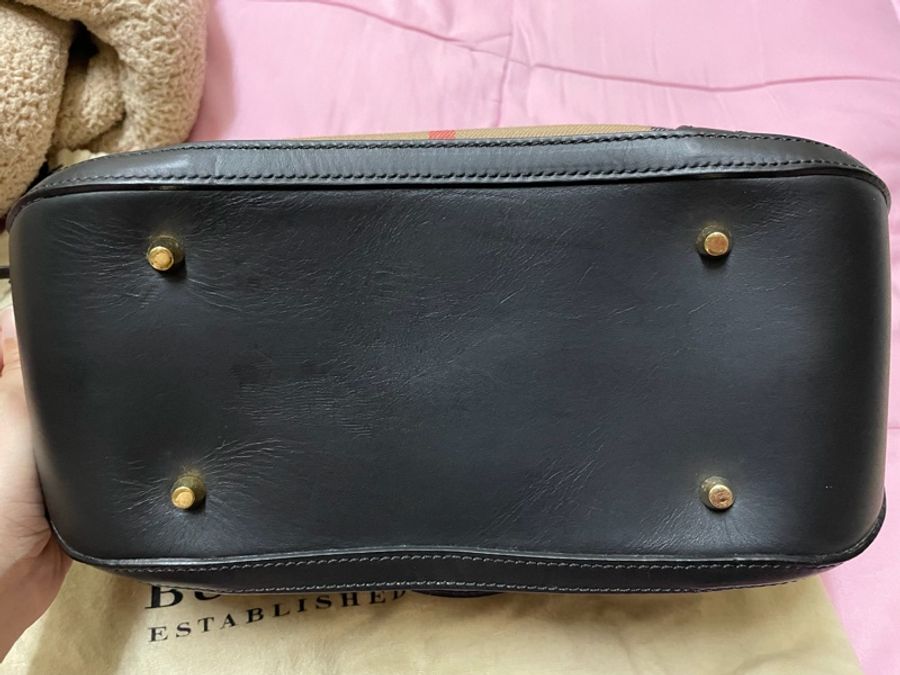 burberry老花波士頓包-6