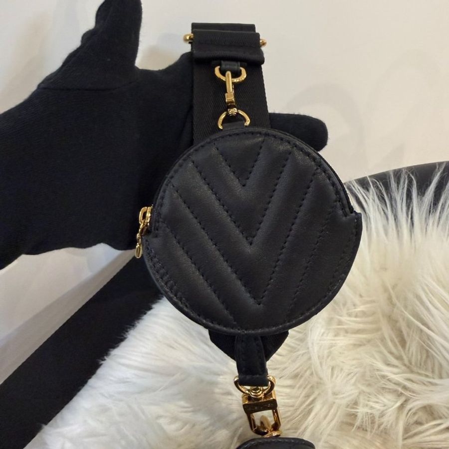 LV New Wave Multi-Pochette 黑色小牛皮斜背包-4