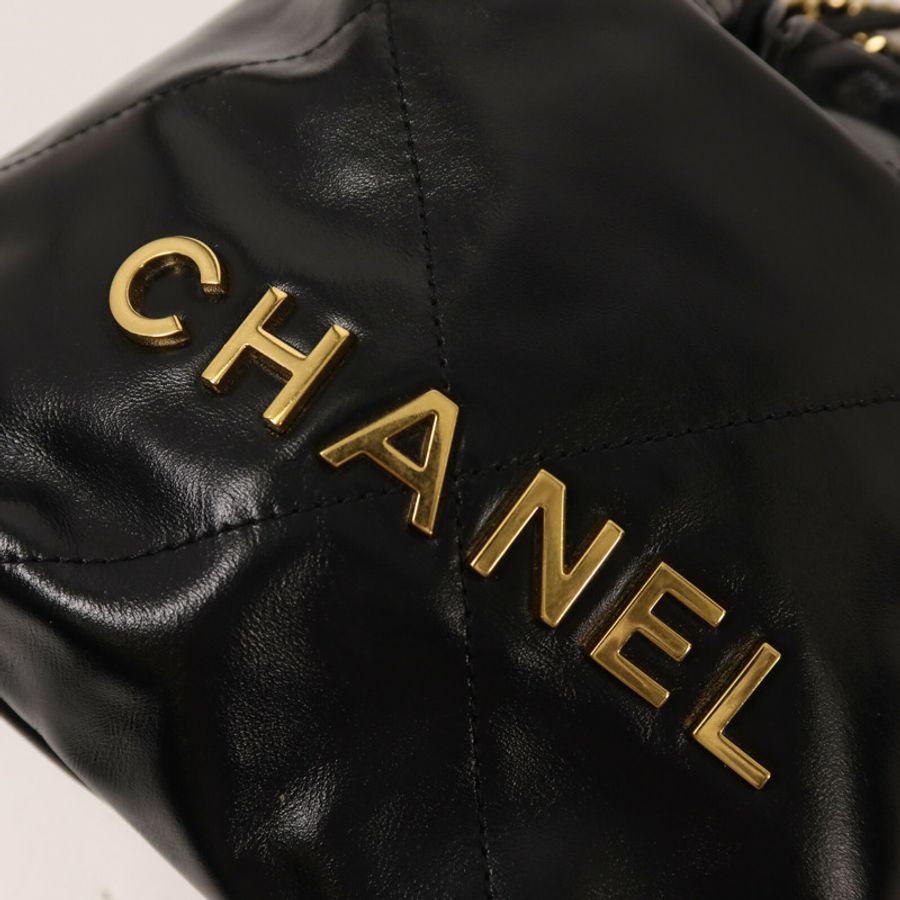 CHANEL 牛皮皮革Chanel 22 Mini鏈帶肩背袋-10