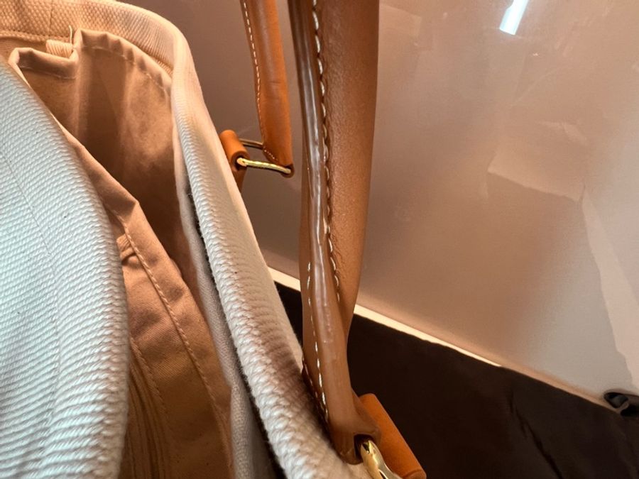 【近全新正品】Celine Cabas Tote 帆布托特包-大號(附保卡、訂製內袋與雙風格絲巾)-26
