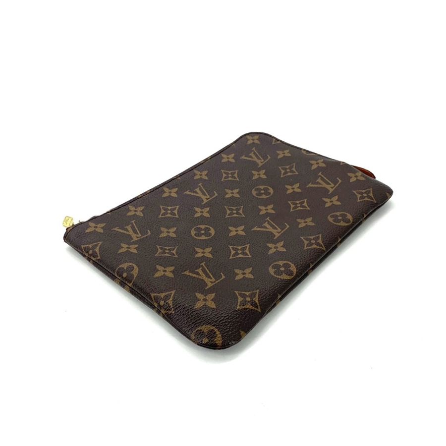LV/路易威登 棕老花L型手拿包-3