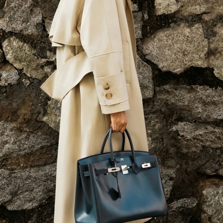 🧥HERMES愛馬仕BirKin35黑銀Togo皮機場包附鎖具💎-33