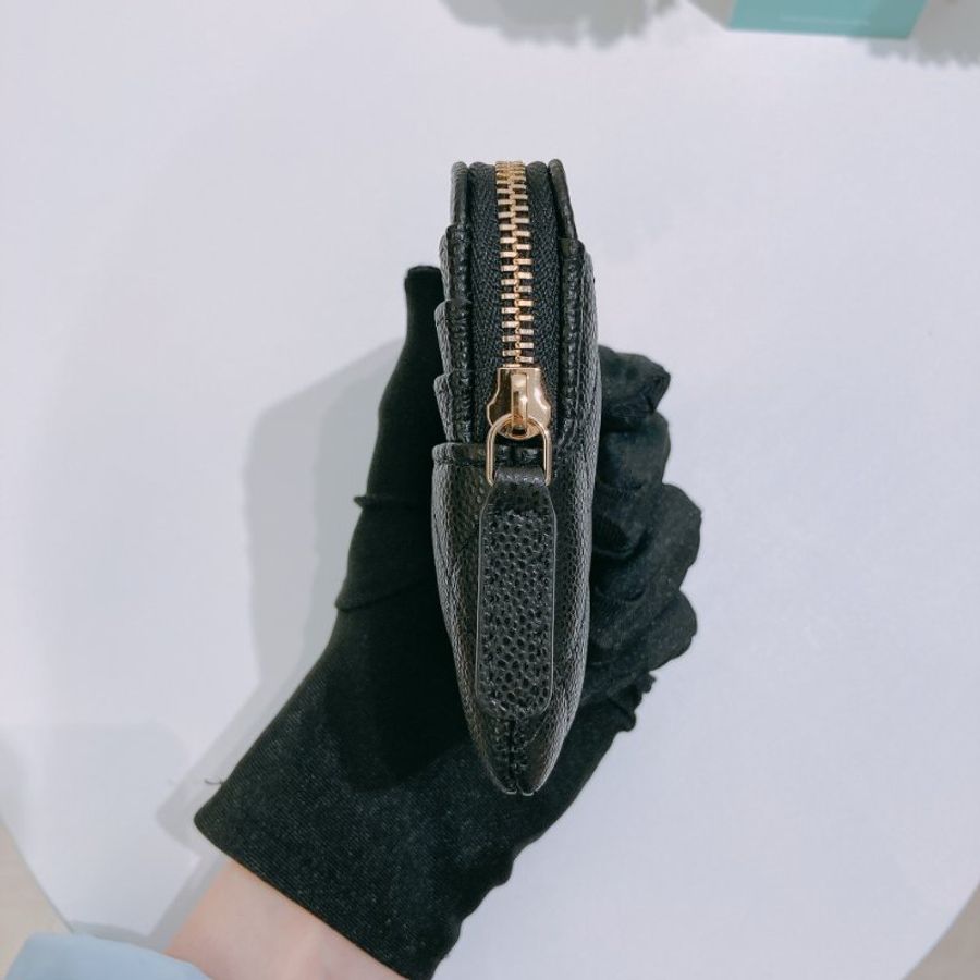 TW4807	Chanel香奈兒經典豆腐零錢包  Classic Zipped Coin Card Holder Caviar-3