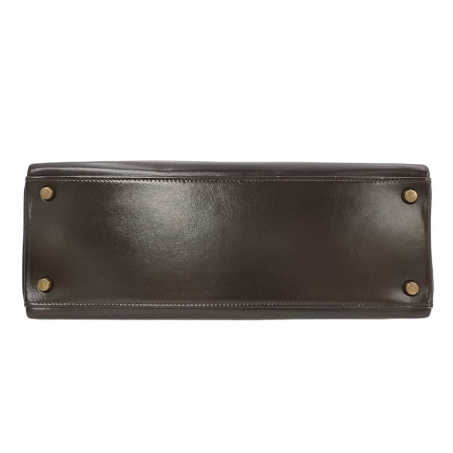 愛馬仕 Hermes Kelly 32 Box Calf 巧克力啡色 金扣 GHW 凱莉32 中古-3
