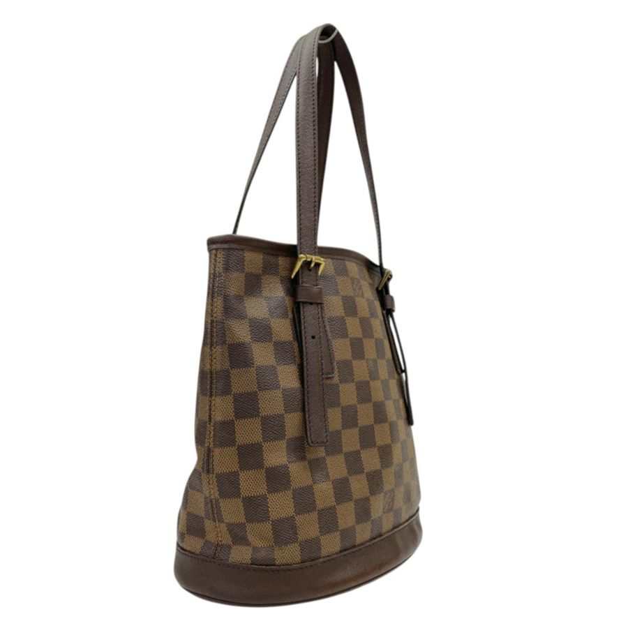 棕色 棋盤格帆布 Marais 水桶包 手提包 無小袋【LOUIS VUITTON LV 路易威登】 N42240-1