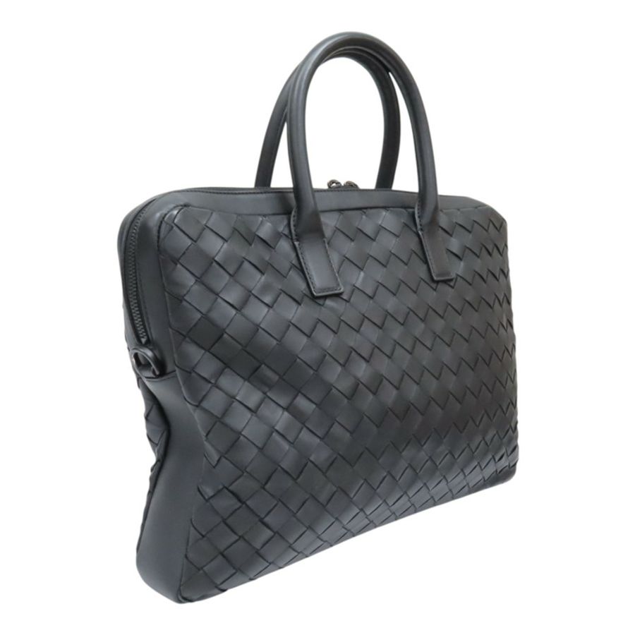黑色 編織羊皮 公事包 兩用包【BOTTEGA VENETA BV 寶緹嘉】 601065-1