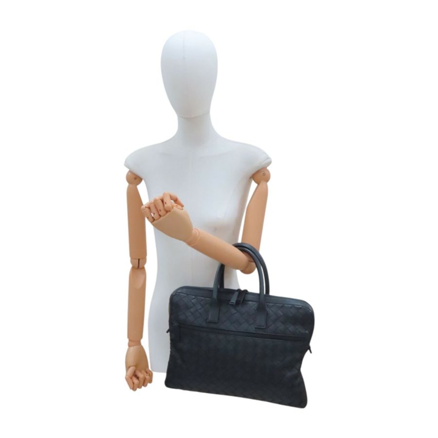 黑色 編織羊皮 公事包 兩用包【BOTTEGA VENETA BV 寶緹嘉】 601065-8